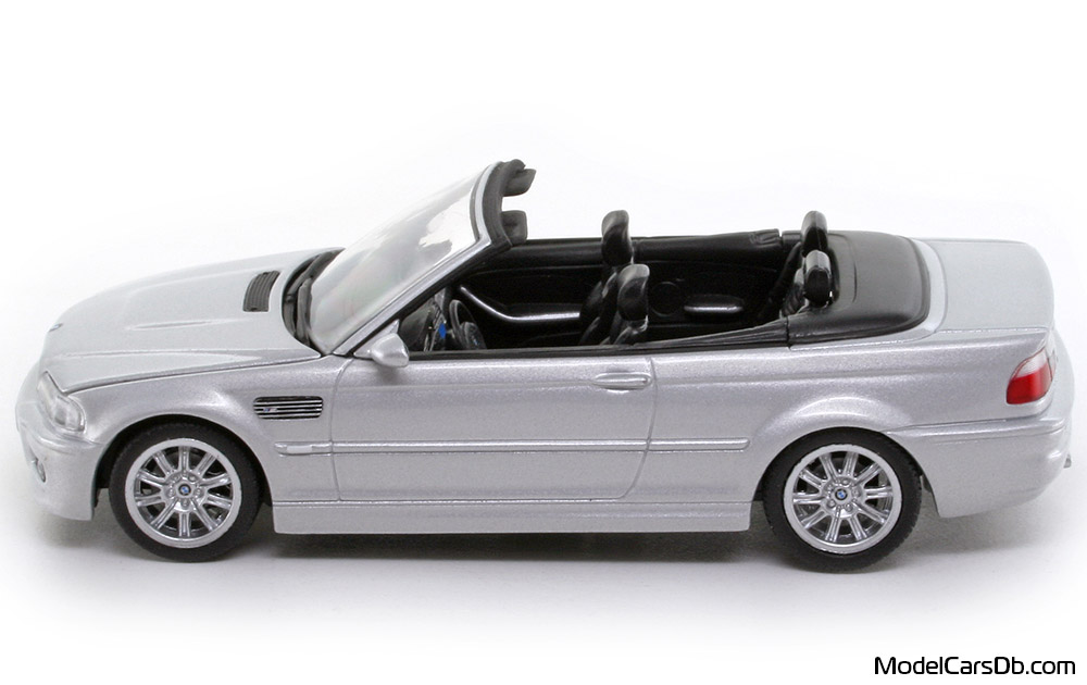 2002 - BMW M3 Cabriolet (E46) Minichamps 1/43 (Серебристый) Сторона