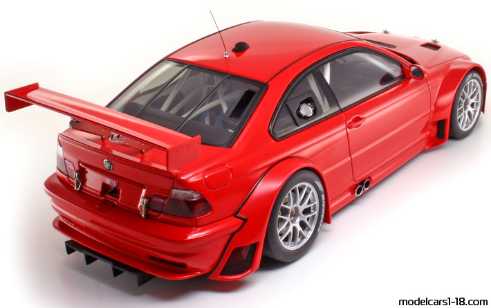 2005 - BMW M3 GTR (E46) AutoArt 1/18 (Kрасный) Задняя правая сторона