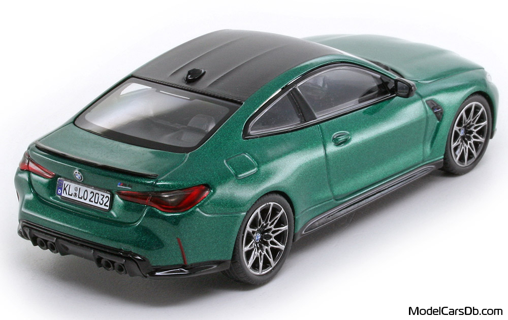 2020 - BMW M4 Competition (G82) Minichamps 1/43 (Зелёный) Задняя правая сторона