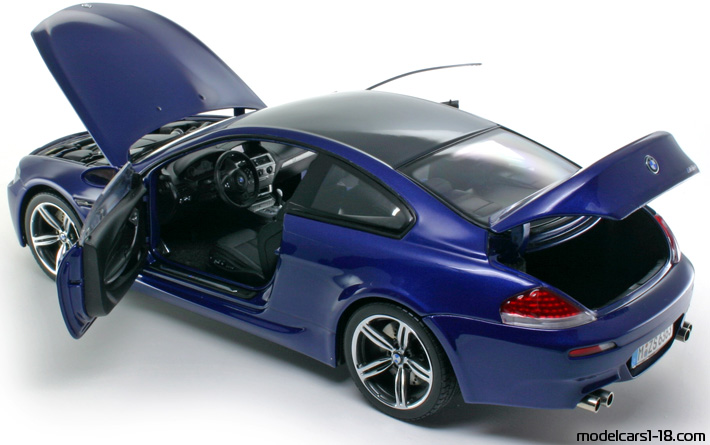 2004 - BMW M6 (E63) Kyosho 1/18 (Синий) Открывающиеся части