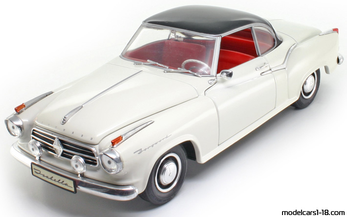 1955 - Borgward Isabella Revell 1/18 (Серебристый / Чёрный) Передняя левая сторона