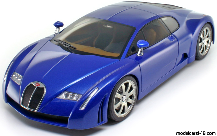 1999 - Bugatti Chiron Concept AutoArt 1/18 (Синий) Передняя левая сторона