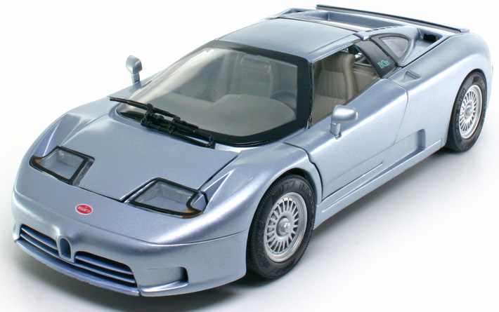 1992 - Bugatti EB 110 Anson 1/18 (Синий) Передняя левая сторона