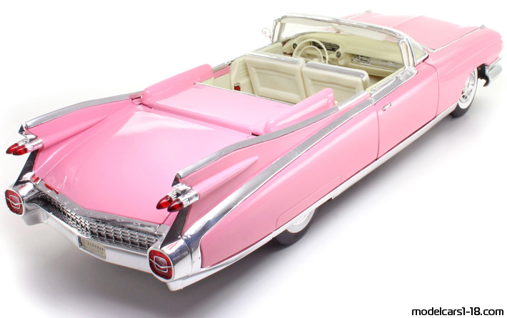1959 - Cadillac Eldorado Biarritz (62) Maisto 1/18 (Розовый) Задняя правая сторона