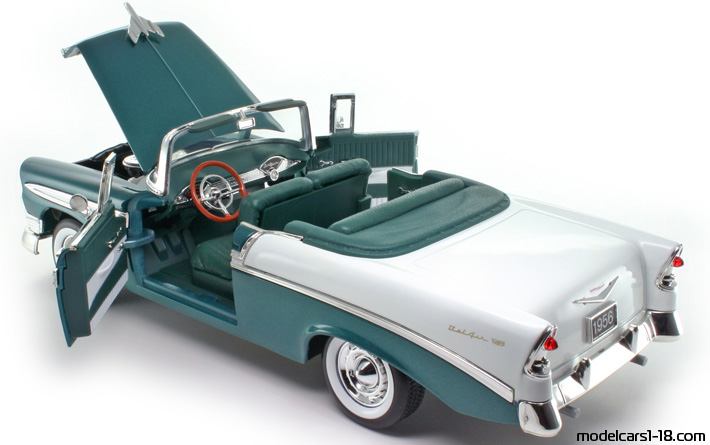 1956 - Chevrolet Bel Air Road Signature 1/18 (Зелёный / Белый) Открывающиеся части