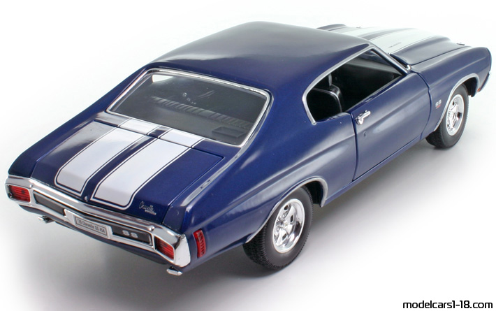 1970 - Chevrolet Chevelle SS 454 Welly 1/18 (Синий / Белый) Задняя правая сторона