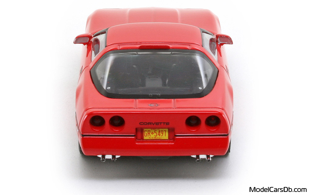 1984 - Chevrolet Corvette C4 DeAgostini 1/43 (Kрасный) Сзади