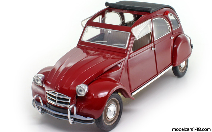 1966 - Citroen 2 CV Solido 1/17 (Kрасный) Передняя левая сторона