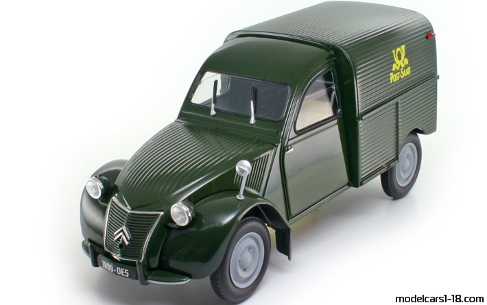 1952 - Citroen 2 CV Fourgonette Norev 1/18 (Зелёный) Передняя левая сторона
