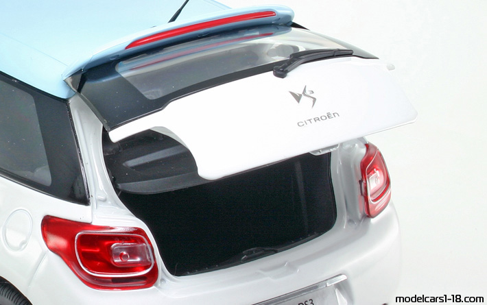 2009 - Citroen DS3 Norev 1/18 (Белый / Белый) Багажник / Поднимающиеся фары