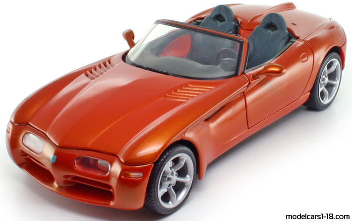 1997 - Dodge Copperhead Concept Maisto 1/18 (Kрасный) Передняя левая сторона