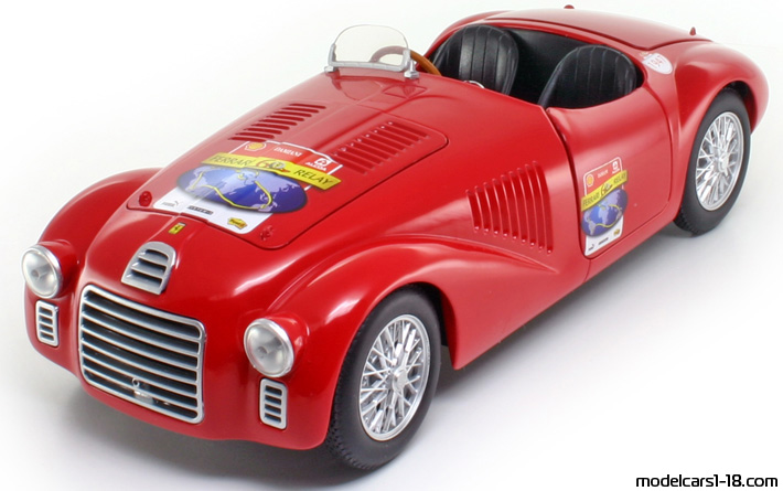 1947 - Ferrari 125 S Hot Wheels 1/18 (Kрасный) Передняя левая сторона
