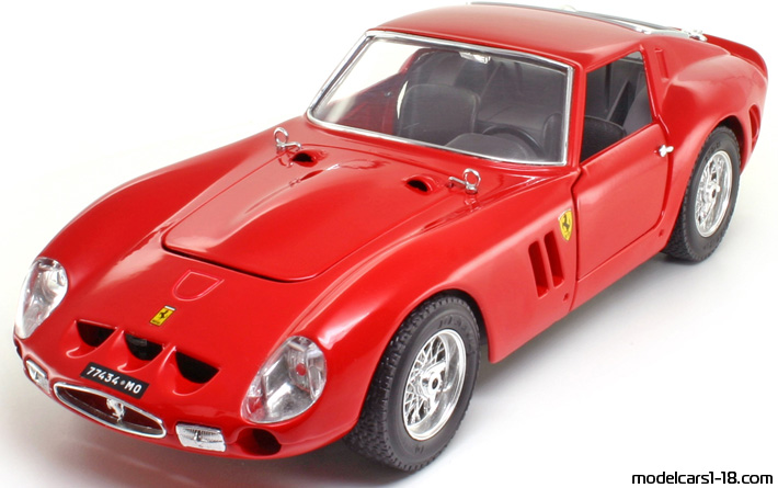 1962 - Ferrari 250 GTO Bburago 1/18 (Kрасный) Передняя левая сторона