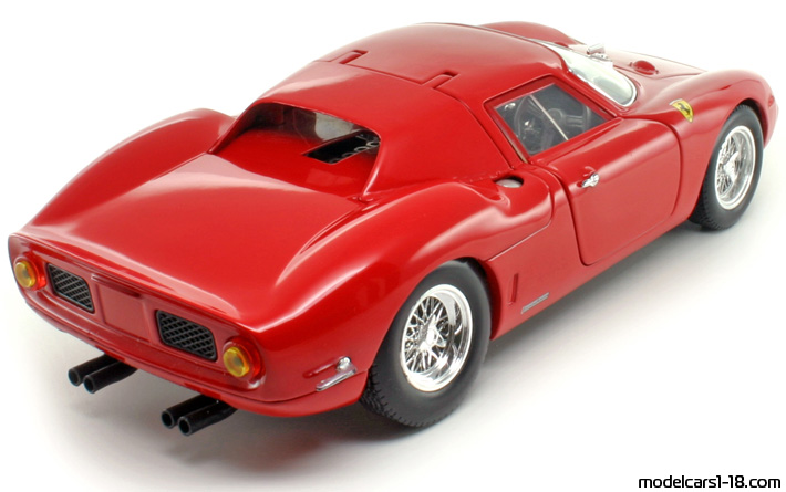 1964 - Ferrari 250 LM (Le Mans) Hot Wheels 1/18 (Kрасный) Задняя правая сторона