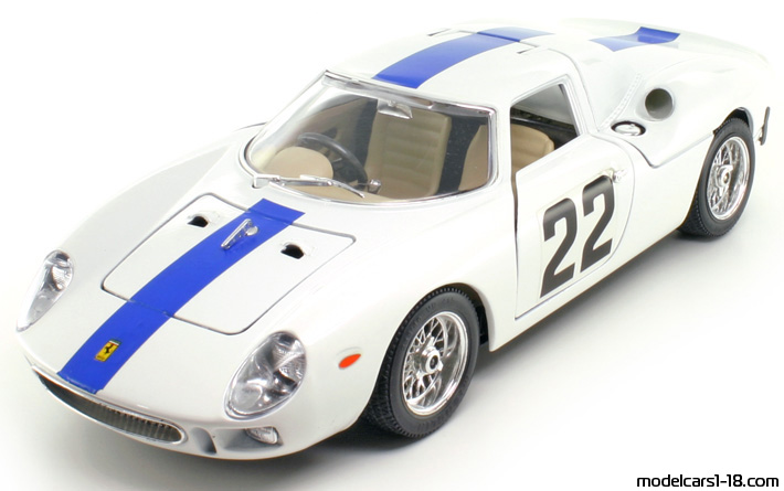 1965 - Ferrari 250 LM Bburago 1/18 (Green / Белый) Передняя левая сторона