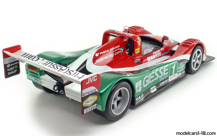 1993 - Ferrari 333 SP Hot Wheels 1/18 (Kрасный / Зелёный) Задняя правая сторона