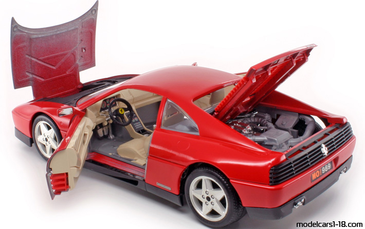 1989 - Ferrari 348 TB Bburago 1/18 (Kрасный) Открывающиеся части