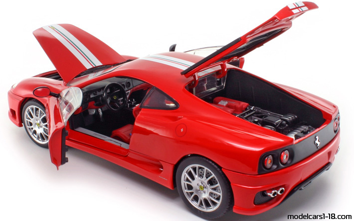 2003 - Ferrari 360 Challenge Stradale Hot Wheels 1/18 (Kрасный / Белый) Открывающиеся части
