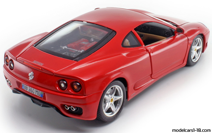 1999 - Ferrari 360 Modena Bburago 1/18 (Kрасный) Задняя правая сторона