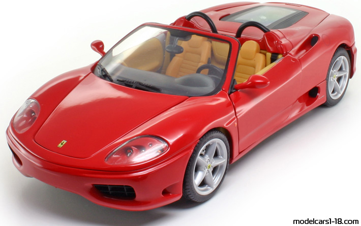 2000 - Ferrari 360 Spider Hot Wheels 1/18 (Red) Передняя левая сторона