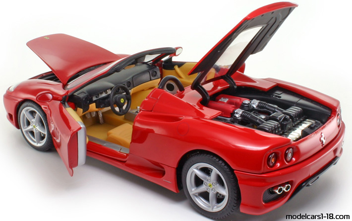2000 - Ferrari 360 Spider Hot Wheels 1/18 (Red) Открывающиеся части