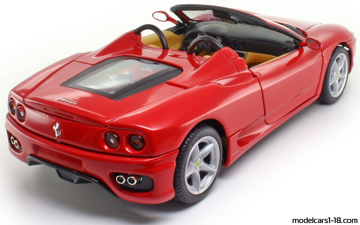 2000 - Ferrari 360 Spider Hot Wheels 1/18 (Red) Задняя правая сторона
