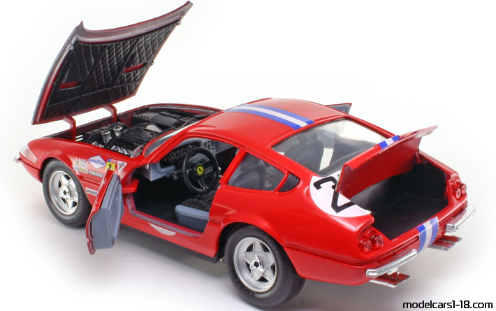 1970 - Ferrari 365 GTB/4 Daytona Competizione Techno Giodi 1/18 (Kрасный / Белый) Открывающиеся части