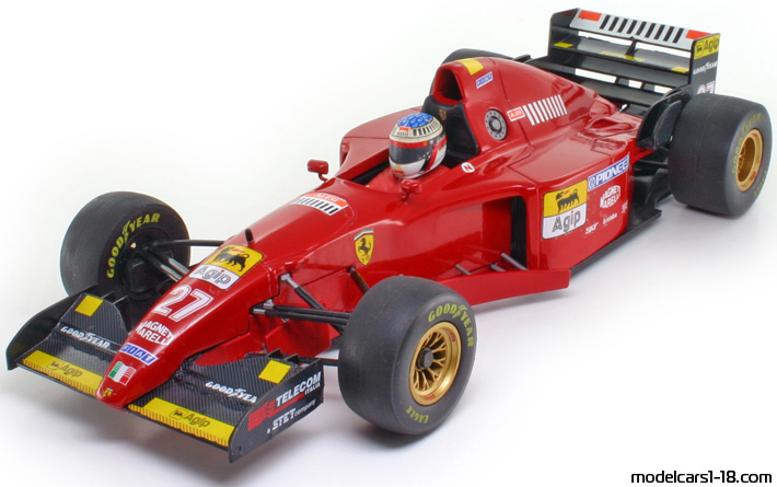 1995 - Ferrari 412 T2 Onyx 1/18 (Kрасный / Чёрный) Передняя левая сторона
