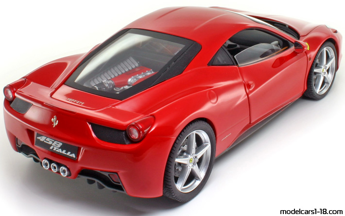 2010 - Ferrari 458 Italia Elite 1/18 (Kрасный) Задняя правая сторона