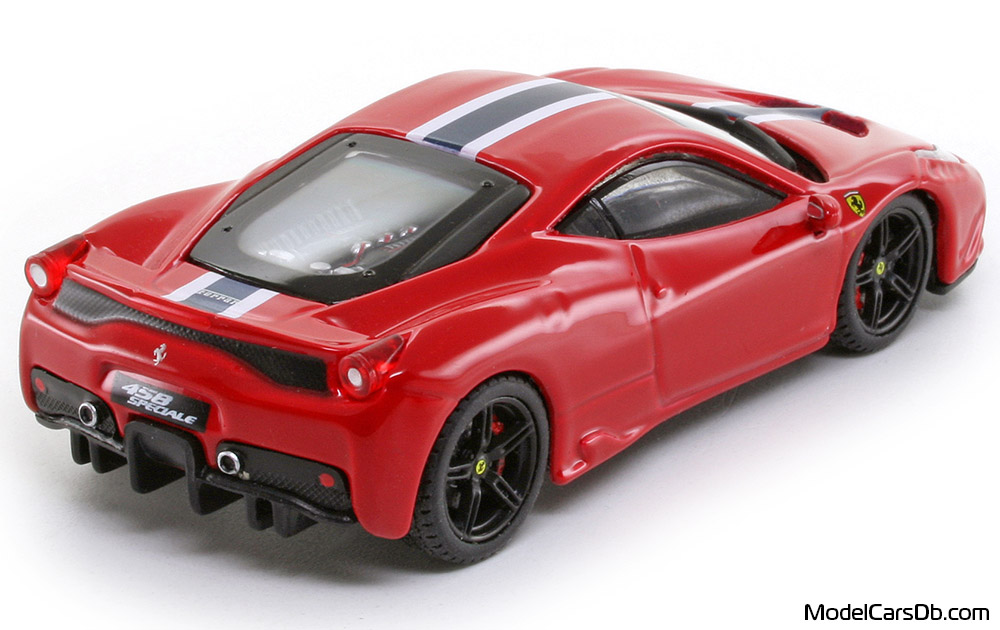2013 - Ferrari 458 Speciale Bburago 1/43 (Red / Синий) Задняя правая сторона