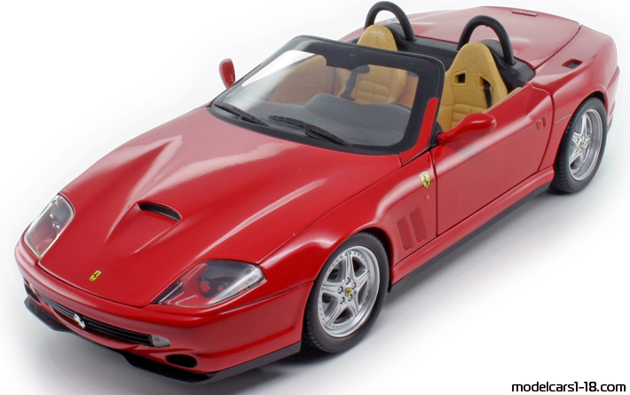 2000 - Ferrari 550 Barchetta Hot Wheels 1/18 (Kрасный) Передняя левая сторона