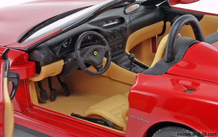 2000 - Ferrari 550 Barchetta Hot Wheels 1/18 (Kрасный) Интерьер панель приборов