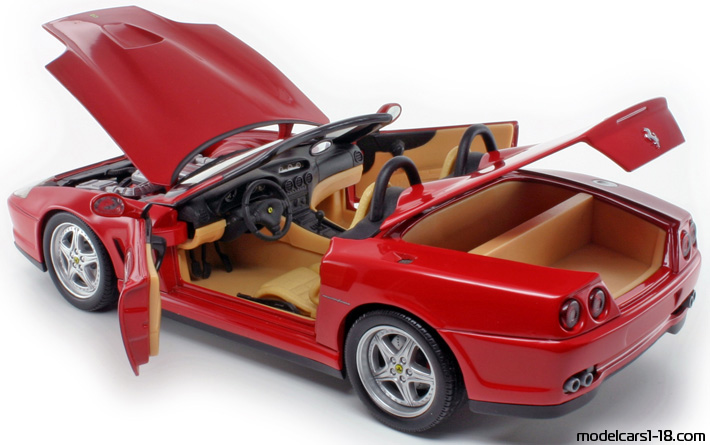 2000 - Ferrari 550 Barchetta Hot Wheels 1/18 (Kрасный) Открывающиеся части