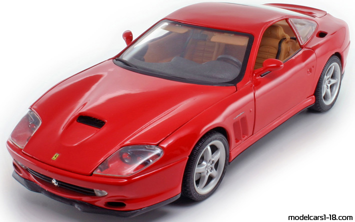 1996 - Ferrari 550 Maranello Maisto 1/18 (Kрасный) Передняя левая сторона