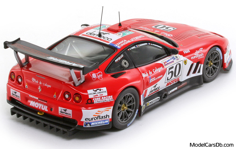 2006 - Ferrari 550 Maranello IXO 1/43 (Kрасный / Белый) Задняя правая сторона