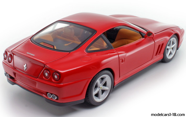 2002 - Ferrari 575M Maranello Hot Wheels 1/18 (Kрасный) Задняя правая сторона