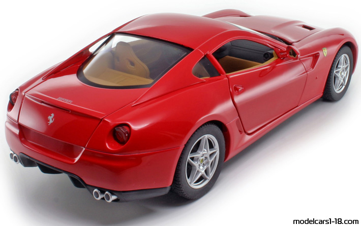 2006 - Ferrari 599 GTB Fiorano Hot Wheels 1/18 (Kрасный) Задняя правая сторона