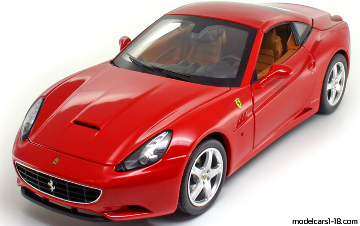 2008 - Ferrari California Elite 1/18 (Kрасный) Передняя левая сторона