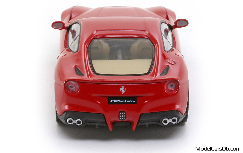 2012 - Ferrari F12 Berlinetta Altaya 1/43 (Kрасный) Сзади