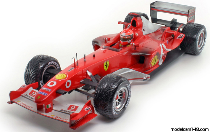 2003 - Ferrari F2003-GA Hot Wheels 1/18 (Kрасный / Белый) Передняя левая сторона