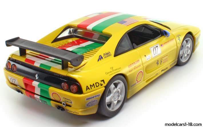 1995 - Ferrari F355 Challenge Hot Wheels 1/18 (Серебристый) Задняя правая сторона