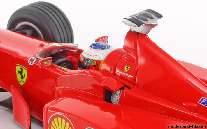 1999 - Ferrari F399 Hot Wheels 1/18 (Kрасный) Интерьер панель приборов