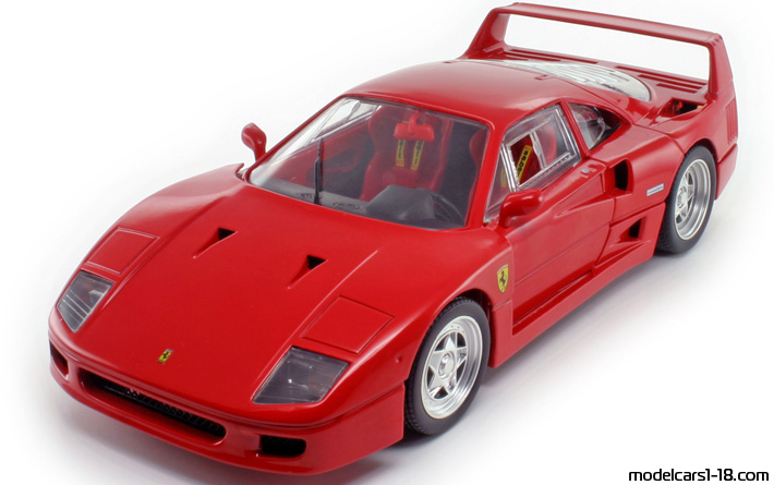 1987 - Ferrari F40 Hot Wheels 1/18 (Kрасный) Передняя левая сторона