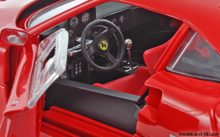 1987 - Ferrari F40 Hot Wheels 1/18 (Kрасный) Интерьер панель приборов