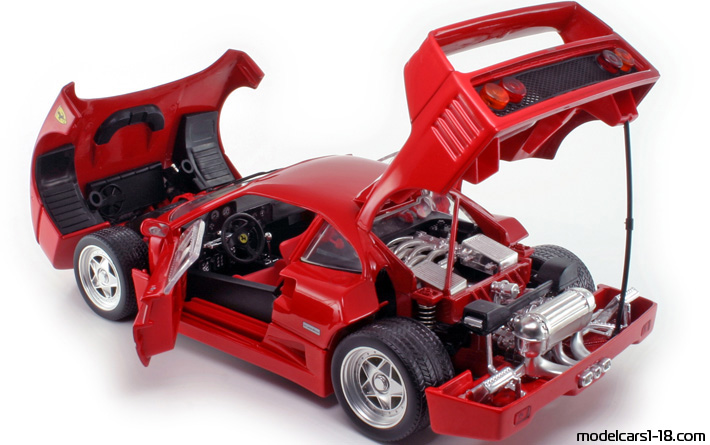 1987 - Ferrari F40 Hot Wheels 1/18 (Kрасный) Открывающиеся части