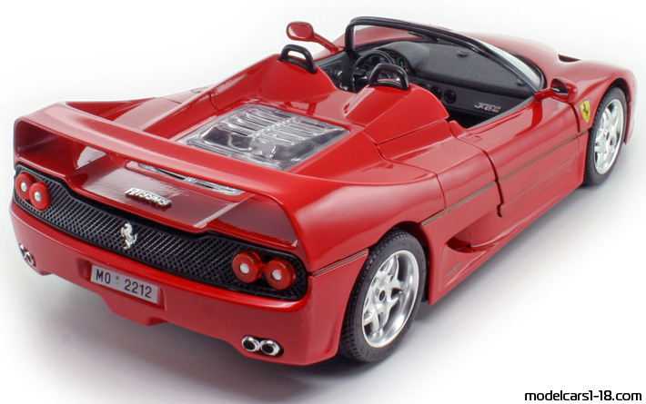 1995 - Ferrari F50 Bburago 1/18 (Kрасный) Задняя правая сторона