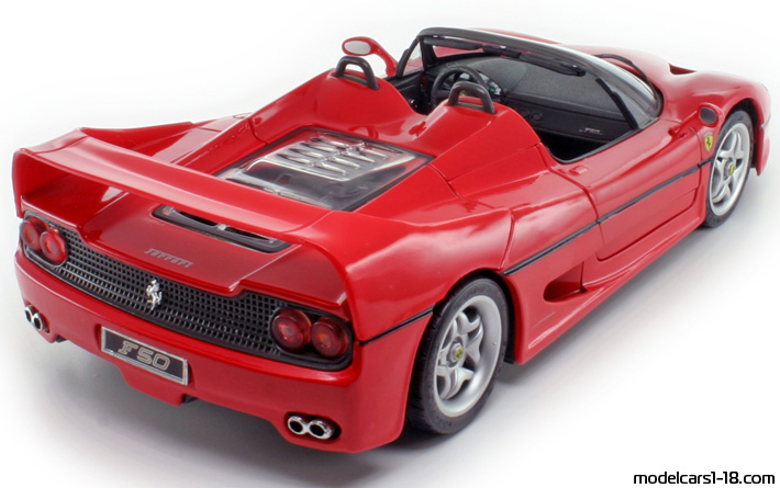 1995 - Ferrari F50 Maisto 1/18 (Kрасный) Задняя правая сторона