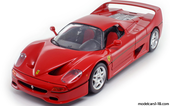 1995 - Ferrari F50 Bburago 1/18 (Kрасный) Передняя левая сторона