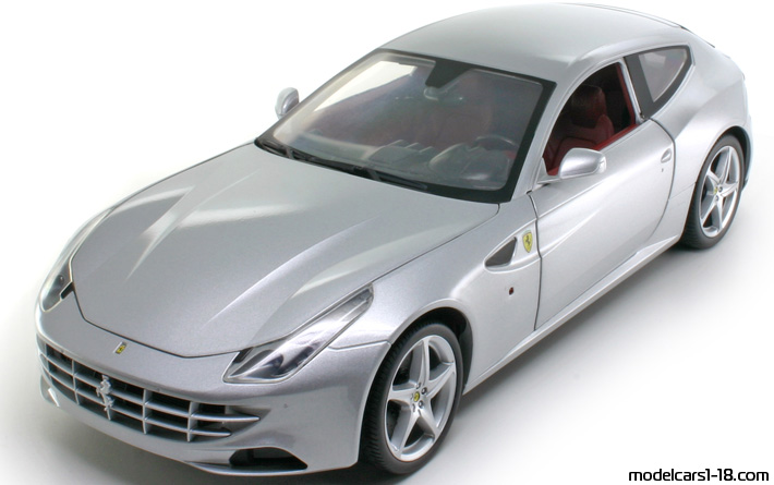 2011 - Ferrari FF Hot Wheels 1/18 (Серебристый) Передняя левая сторона