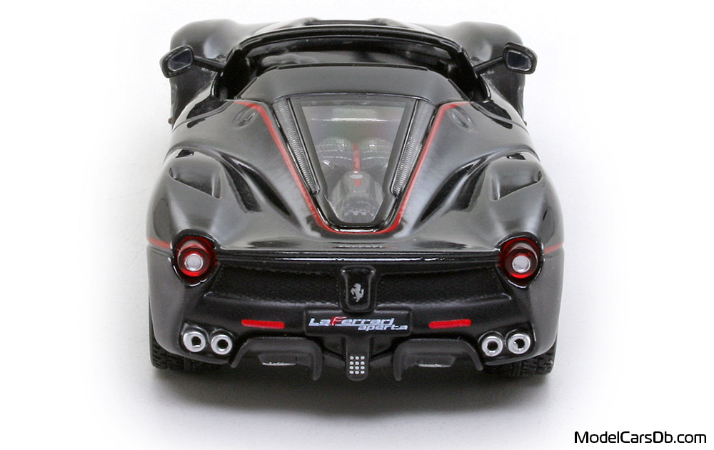 2016 - Ferrari LaFerrari Aperta Bburago 1/43 (Чёрный) Сзади
